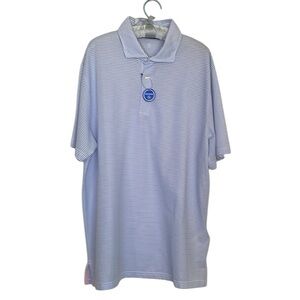 Ralph Lauren Blue and White Striped Pro Fit Polo Shirt sz XL
